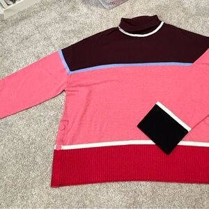 Talbots Multicolor Turtleneck Sweater